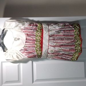 Cream multi color top size 18/20 by Lane Bryant.